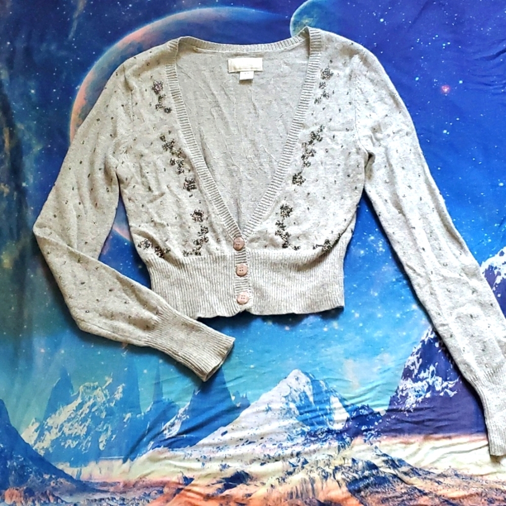 Vintage American Eagle beaded sweater